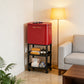 Tall Covered Trash Can – Hands-Free Kitchen & Bathroom Garbage Bin with Storage Rack
