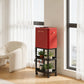 Tall Covered Trash Can – Hands-Free Kitchen & Bathroom Garbage Bin with Storage Rack