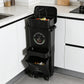 Large Capacity Kitchen Waste Bin with Lid – Wet & Dry Sorting Trash Can