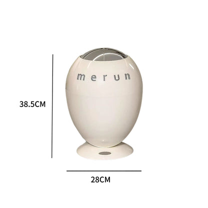 Modern White Little Dinosaur Egg Smart Trash Can – Automatic Sensor Lid