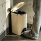 Luxury Carbon Steel Dual-Open Pedal Trash Can – Large Capacity for Living Room & Bathroom