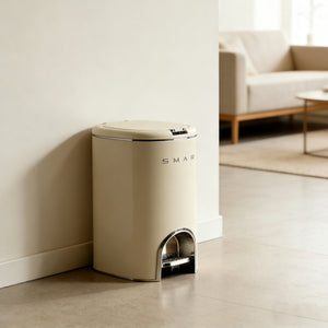 Luxury Carbon Steel Dual-Open Pedal Trash Can – Large Capacity for Living Room & Bathroom