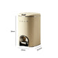 Luxury Carbon Steel Dual-Open Pedal Trash Can – Large Capacity for Living Room & Bathroom