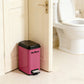 Mr.Bin Carbon Steel Slim Bathroom Pedal Trash Can with Lid – Modern Narrow Design for Toilet Use