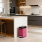 Mr.Bin Carbon Steel Slim Bathroom Pedal Trash Can with Lid – Modern Narrow Design for Toilet Use