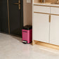 Mr.Bin Carbon Steel Slim Bathroom Pedal Trash Can with Lid – Modern Narrow Design for Toilet Use