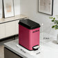 Mr.Bin Carbon Steel Slim Bathroom Pedal Trash Can with Lid – Modern Narrow Design for Toilet Use