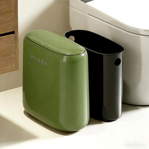 Modern Large-Capacity Bathroom Trash Can – Slim, Elegant & Sealed
