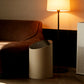 Luxury Cream Slanted White Trash Can – Large-Capacity Covered Bin for Home Use
