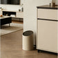 Luxury Cream Slanted White Trash Can – Large-Capacity Covered Bin for Home Use