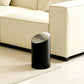 Modern Cream Slanted Black Trash Can – Spacious Covered Bin for Living Room, Bathroom & Bedroom