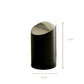 Modern Cream Slanted Black Trash Can – Spacious Covered Bin for Living Room, Bathroom & Bedroom