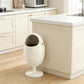 Art-Inspired Ergonomic Home Dinosaur Egg Style Trash Can – White 22L Spacious Silent Bin for Living Spaces
