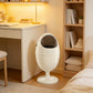 Art-Inspired Ergonomic Home Dinosaur Egg Style Trash Can – White 22L Spacious Silent Bin for Living Spaces