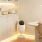 Art-Inspired Ergonomic Home Dinosaur Egg Style Trash Can – White 22L Spacious Silent Bin for Living Spaces