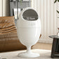Art-Inspired Ergonomic Home Dinosaur Egg Style Trash Can – White 22L Spacious Silent Bin for Living Spaces