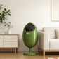 Art-Inspired Ergonomic Home Dinosaur Egg Style Trash Can – Green 22L Spacious Silent Bin for Living Spaces