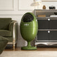Art-Inspired Ergonomic Home Dinosaur Egg Style Trash Can – Green 22L Spacious Silent Bin for Living Spaces