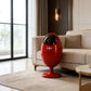 Art-Inspired Ergonomic Home Dinosaur Egg Style Trash Can – Red 22L Spacious Silent Bin for Living Spaces