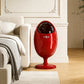 Art-Inspired Ergonomic Home Dinosaur Egg Style Trash Can – Red 22L Spacious Silent Bin for Living Spaces