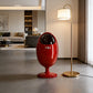 Art-Inspired Ergonomic Home Dinosaur Egg Style Trash Can – Red 22L Spacious Silent Bin for Living Spaces