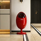 Art-Inspired Ergonomic Home Dinosaur Egg Style Trash Can – Red 22L Spacious Silent Bin for Living Spaces