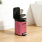 Mr.Bin Carbon Steel Slim Bathroom Pedal Trash Can with Lid – Modern Narrow Design for Toilet Use