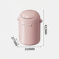 Creamy Stylish Style Flip-Top Trash Bin – Pink