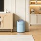 Creamy Stylish Style Flip-Top Trash Bin – Blue