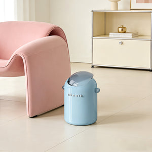 Creamy Stylish Style Flip-Top Trash Bin – Blue