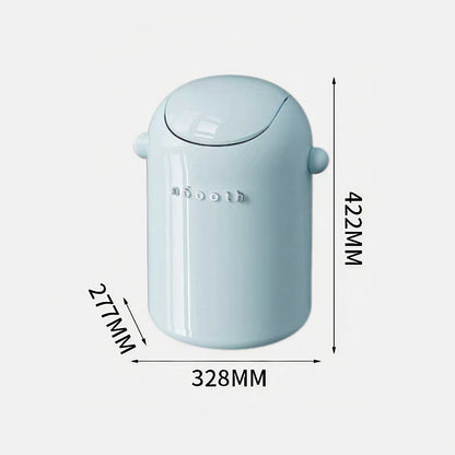 Creamy Stylish Style Flip-Top Trash Bin – Blue
