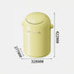 Creamy Stylish Style Flip-Top Trash Bin – Beige