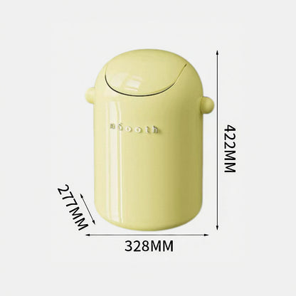 Creamy Stylish Style Flip-Top Trash Bin – Beige
