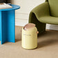 Creamy Stylish Style Flip-Top Trash Bin – Beige