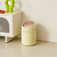 Creamy Stylish Style Flip-Top Trash Bin – Beige