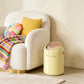 Creamy Stylish Style Flip-Top Trash Bin – Beige