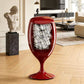Luxury Red Wine Glass Style Goblet Trash Can – Large Capacity, Movable with Wheels