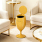 Creative Goblet-Style Trash Can – Tall No-Bend Design with Wheels