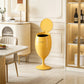 Creative Goblet-Style Trash Can – Tall No-Bend Design with Wheels