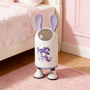 Luxury Cartoon Flip-Lid Trash Can – Large Capacity Kids Bedroom Bin
