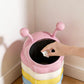 Cute Caterpillar Trash Can with Lid – Creative Large Capacity Home Bin