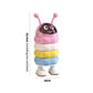 Cute Caterpillar Trash Can with Lid – Creative Large Capacity Home Bin