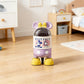 Cute Cartoon Trash Can with Lid – Stylish Large Capacity Home Waste Bin