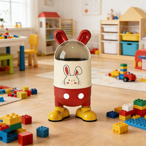 Cute Bunny Trash Can – 27.5L Large Capacity Flip-Lid Decorative Bin