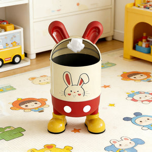 Cute Bunny Trash Can – 27.5L Large Capacity Flip-Lid Decorative Bin