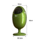 Art-Inspired Ergonomic Home Dinosaur Egg Style Trash Can – Green 22L Spacious Silent Bin for Living Spaces