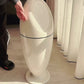 White Water-Drop Shaped Trash Can – High-Tech, No-Bend Design
